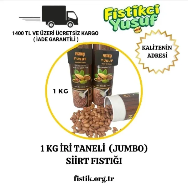 Duble Ana Çatlak Jumbo Boy Siirt Fıstığı Kavrulmuş 1 KG